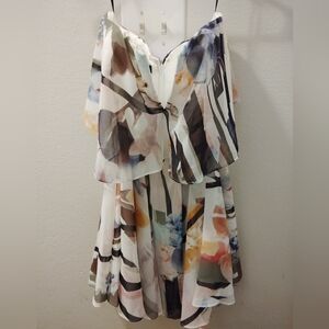 bebe Abstract Floral Women's Blouse